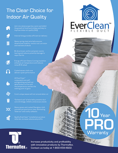 EverClean Flexible Duct Sell Sheet (Unofficial) advertising branding design digital design flier graphic design handout icon icon design marketing vector