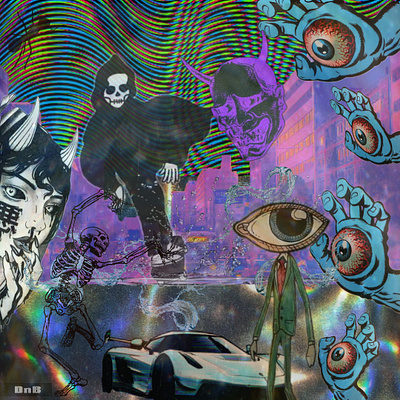 Eyes of Chaos: Visions of Symbols in a Psychedelic-Cosmic Dream acid art dark digitalcollage dnb madness mystery mystricdream psychedelic symbolism urban visualchaos