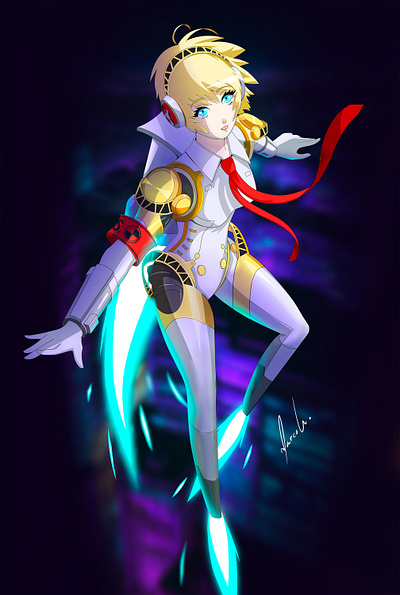 Aigis Fan art anime animegirl digital illustration digitalart girl illustration persona procreate