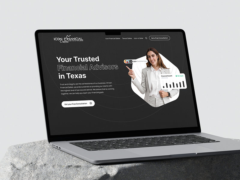 Icon Financial - Website & Landing Page Design branding design photoshop portfolio ux