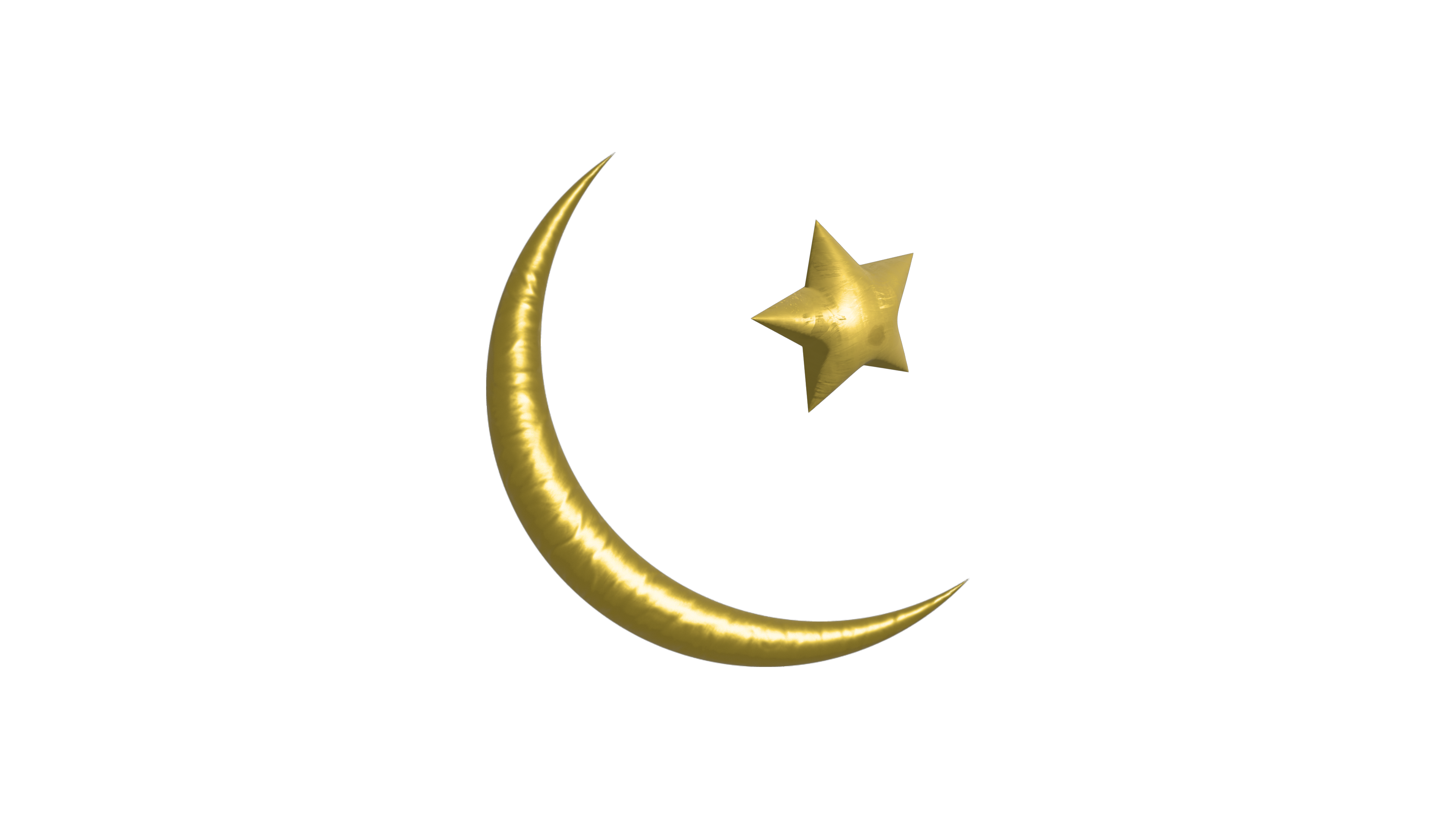 3D STAR AND HALF MOON IN GOLD FREE PNG IMAGE 3d art branding design free png graphic design icon illustration illustrator logo star ui vector