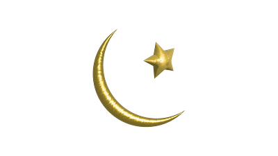 3D STAR AND HALF MOON IN GOLD FREE PNG IMAGE 3d art branding design free png graphic design icon illustration illustrator logo star ui vector