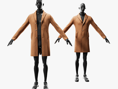 3D Model Coat 3d clothes clothing coat garment stuff