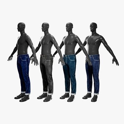 3D model of jeans 3d clothes clothing jeans render stuff