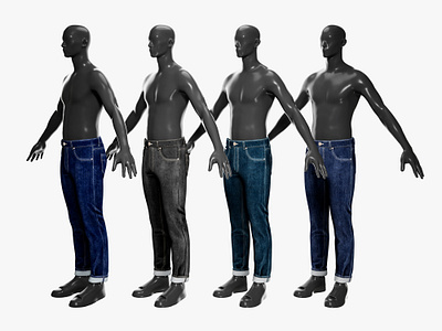 3D model of jeans 3d clothes clothing jeans render stuff