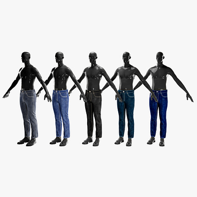 3D model of jeans 3d clothes clothing jeans modeling render