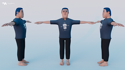 Character Design_BOB 3d animation ready avatar character design character modeling mascot motion realstic rigging