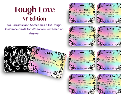 Tough Love-NY Edition Guidance Oracle Cards card design cartomancy oracle cards oracle deck ouija inspired