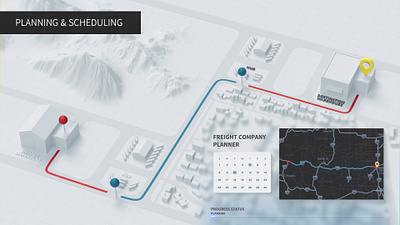 Schedule infographic after effects animation calender cinema 4d clean clean design design graphic design infographic map minimal schedule truck ui white