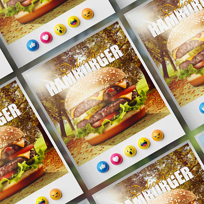 Burger Post Social Design branding graphic design