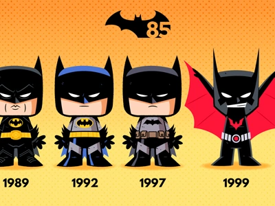 Lil BFFs - Batman 85 batman character design comics dc comics illustration lil bffs vector art