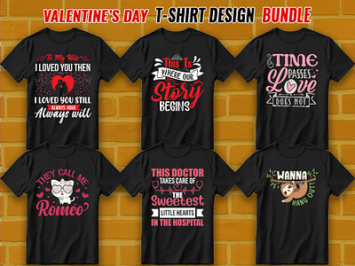 Valentine's Day T-shirt Design Bundle