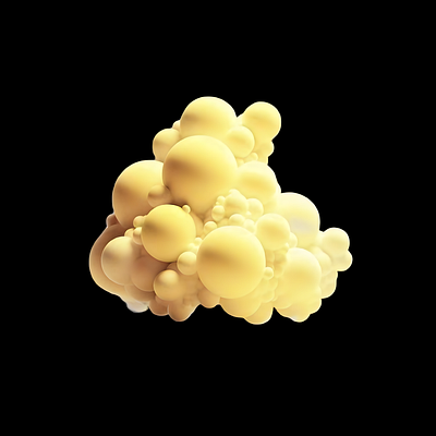Yellow hot clouds 3d animation branding graphic design motion graphics ui