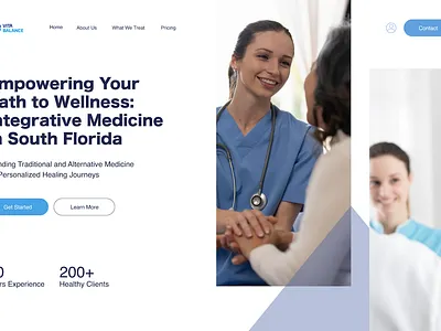 Vita Balance Hero Section branding design logo typography ui ux web design