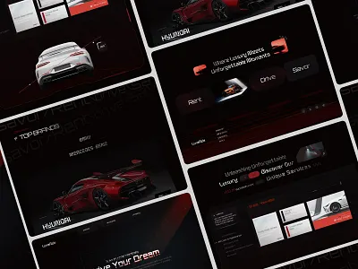 Luxeride - Car Rental Services booking car car car rent car rental dark mode design interface landing luxury cars rent rent website rental rental agency rental services service ui ui visual design minimalism ux web design website