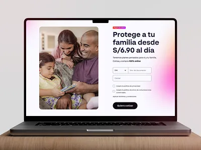Hero section for insurance brand ui ui design ux ux design web web design
