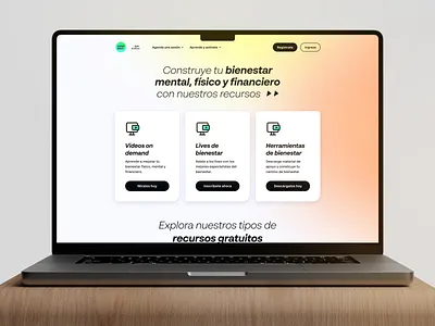 Hero section for wellness brand iconography product design uii ux web web design wellness