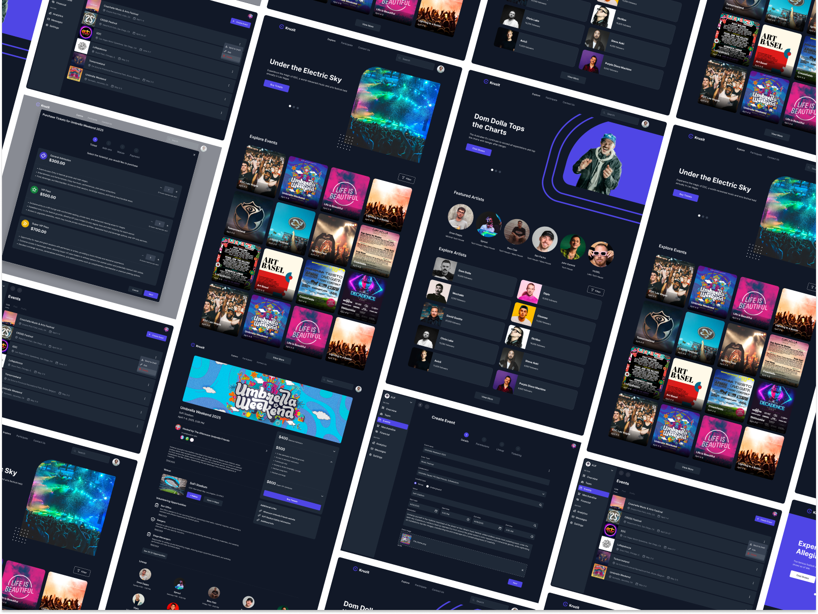 Music Event Organization and Ticketing clean dailyui design freelance ui ux