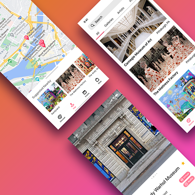 Artsee | Museum Finder App app design mobile ui ux