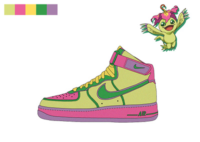 Character-Themed Shoe Design animefashion characterart charactershoedesign customshoes digimon digimonfanart digimoninspired footweardesign nostalgicdesign themedfootwear