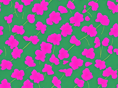 3d purple and pink matte flowers seamless pattern flowers