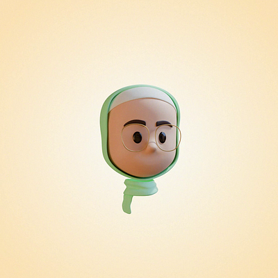 3D Self Portrait 3d animation blender character design cycles hijabi