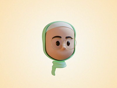 3D Self Portrait 3d animation blender character design cycles hijabi