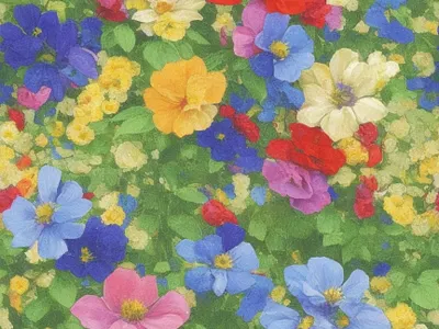 Garden of colorful flowers colorful flowers