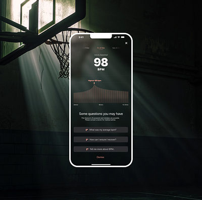 AI-Powered Fitness App ai basketball dashboard metrics ui design ux design
