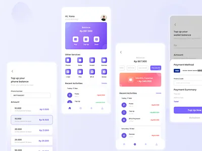 BisaBayar Mobile Wallet App appdesign bisabayar digitalwallet dribbbleshot financemadeeasy financialfreedom paymentapp paymentsimplified uiuxdesign