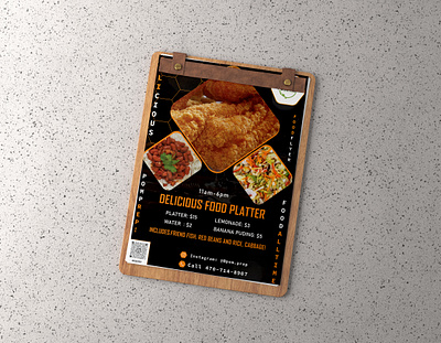 Customize Resturant Menu Promotion Template branding flyer food graphic design illustration menu restaurant resturant menu trifold brochure typography