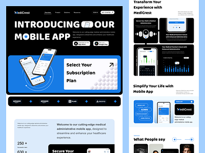 Medical App Landing Page consultation doctor doctor website health care health landing page landing page landing page design medical medical app landing page medical care medical website medical website landing page minimal saas saas landing page telemedicine ui uiux ux design web design