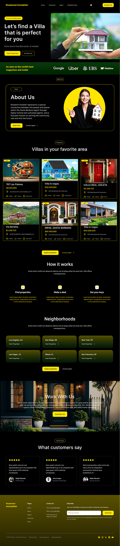 Real Estate Landing Page app designe dashboard designe design fig figma home living illustration interactive designe landing page design product designe properity web design real estate real estate landing page design ui design web designe