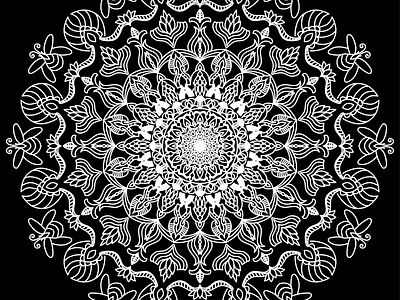 Black And White Mandala art background drawing flower graphic design illustration mandala design mandalas pattern