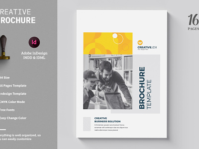 Creative Brochure 16 Pages brand brand design branding brochure brochure design brochure template business brochure template company corporate brochure creative creative brochure design graphic design illustration logo print template ui