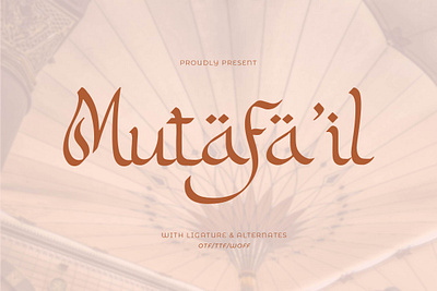 Mutafa’il | Arabic Style Typeface arabic font arabic stylist calligraphy script font elegant fonts islamic font luxury font minimalist font signature script watermark font