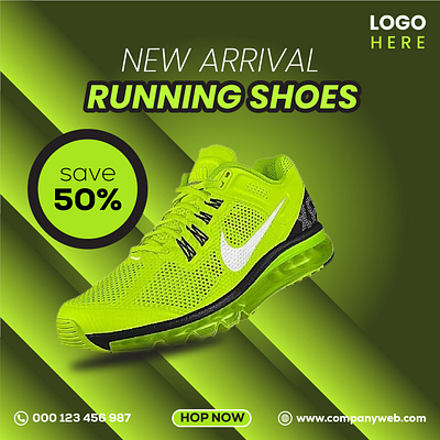 Sports Shoes Social Media Banner | Sports Template ads branding graphic design logo post template