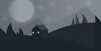 Night Moon design illustration