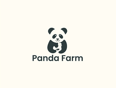 panda farm logo /panda logo branding checken logo custom logo designer design graphic design illustration logo logo design logo graphic design logos negative space panda panda checken logo panda farm logo panda logo panda logos panda negative space logo vector