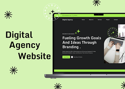 Digital Agency Landing page design app app design dashboard design figma landing page typography ui website wireframe