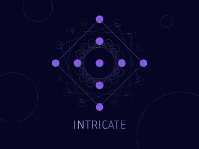 Intricate Design asset background branding cover figma geometric graphic design hero purple website