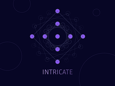 Intricate Design asset background branding cover figma geometric graphic design hero purple website