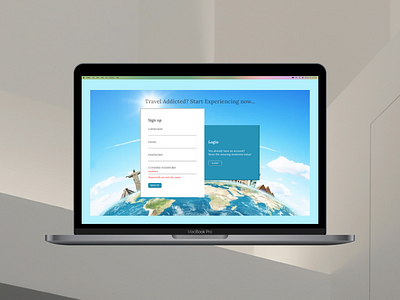 Sign Up Page signuppage travelscreen ui