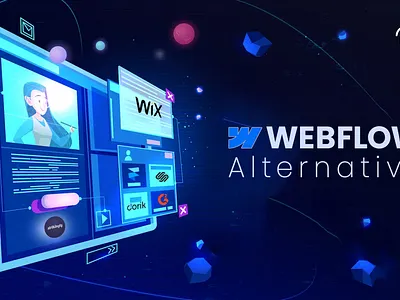 Webflow Alternative Banner banner branding design graphic design illustration illustrator photoshop ui ux vector webflow alternative webflow alternative banner