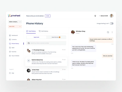 Product design for Pinwheel dashboard figma graphic design minimal ui project ui ui design ux