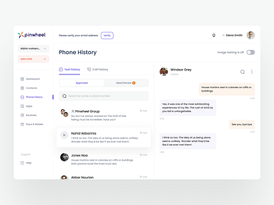 Product design for Pinwheel dashboard figma graphic design minimal ui project ui ui design ux