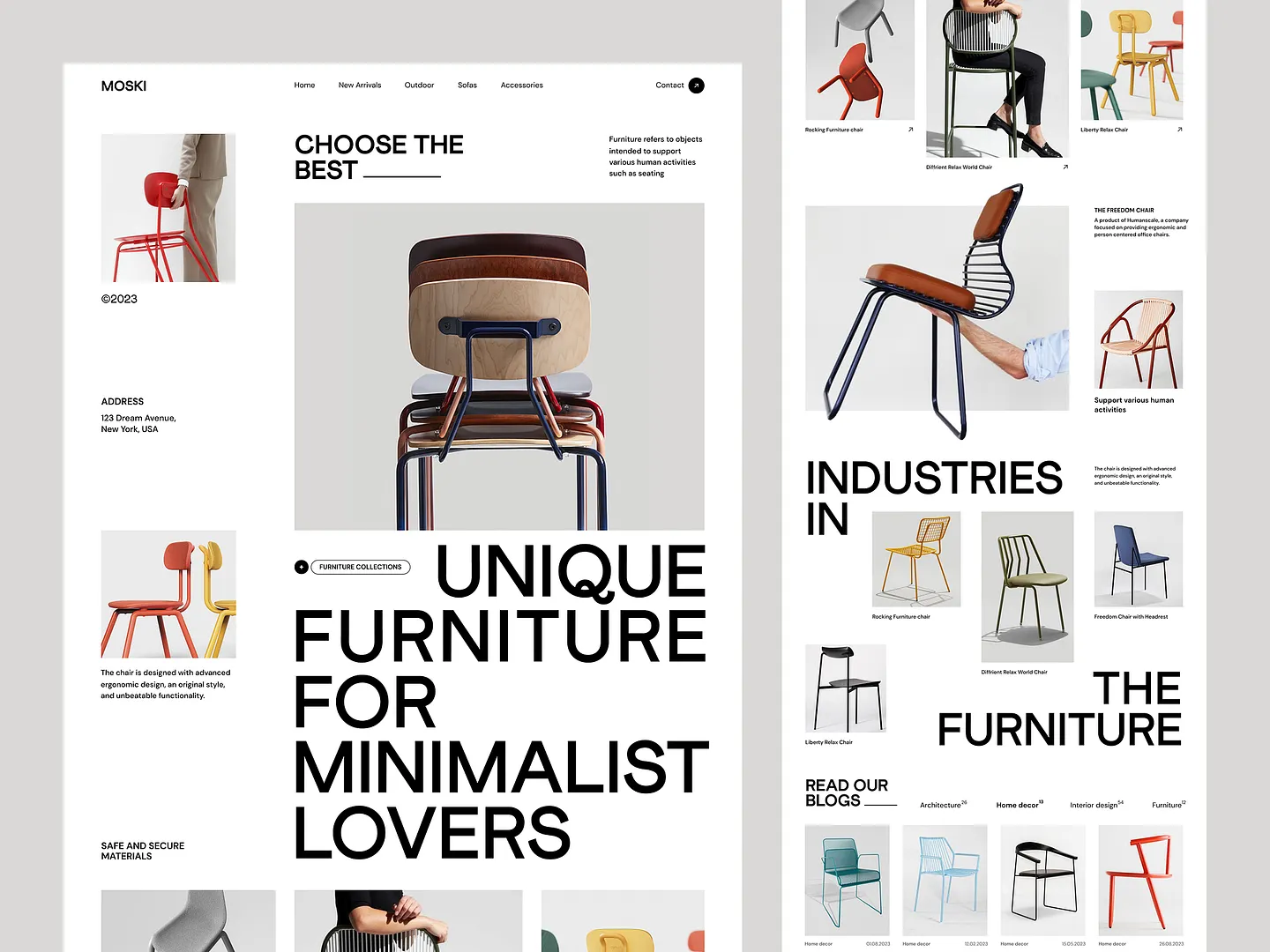 Modern Furniture Website Design for Minimalist Aesthetics