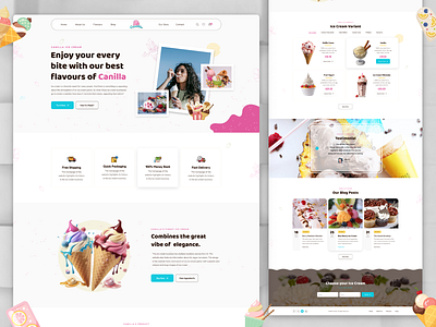 Cannila: Your Scoop of Happiness - Ice Cream Brand Website candy shop food and drink ice cream ice cream app ice cream brand ice cream brand design ice cream brand website ice cream cone ice cream landing page ice cream shop ice cream shop design ice cream website icecream order ice cream popsicle