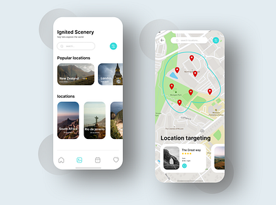 Travel app UI design ui