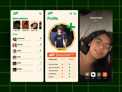 MATCH - Dating app branding figma graphic design interface mobile app modern navigation onboarding ui ux